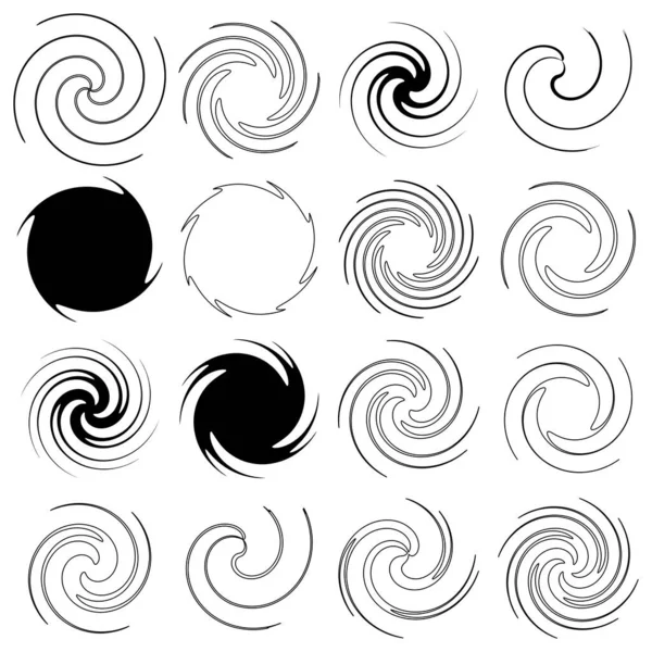 Abstract Spiral Swirl Twirl Design Element Helix Volute Vortex Effect — Διανυσματικό Αρχείο