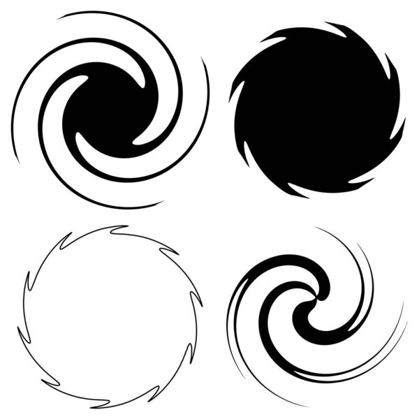 Abstract spiral, swirl, twirl design element. Helix, volute, vortex effect shape. Stock vector illustration, clip-art graphics