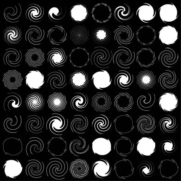 Abstract Spiral Swirl Twirl Design Element Helix Volute Vortex Effect — Stock vektor