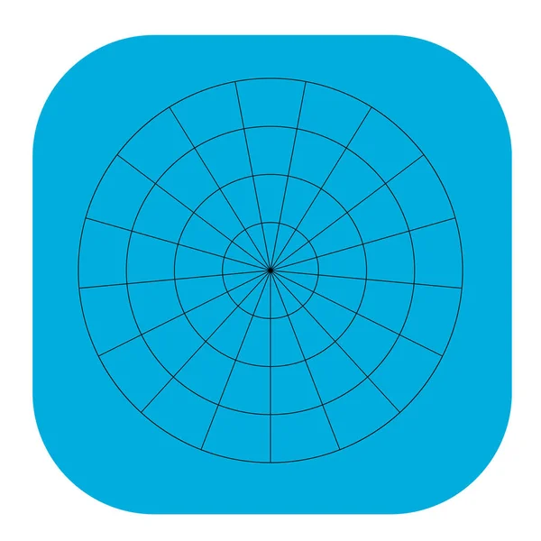 Kutup, dairesel ızgara, ağ. Pasta grafiği, grafik ögesi