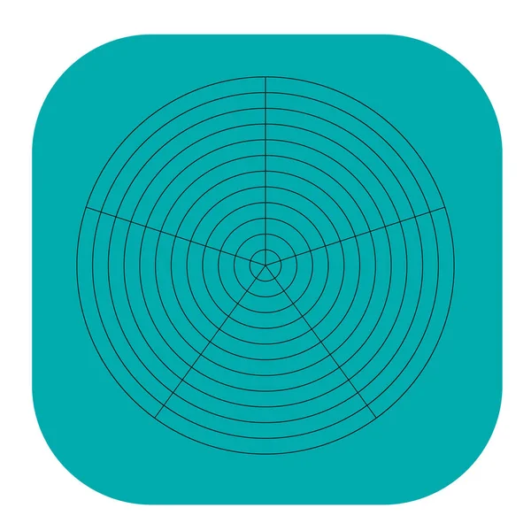 Kutup, dairesel ızgara, ağ. Pasta grafiği, grafik ögesi