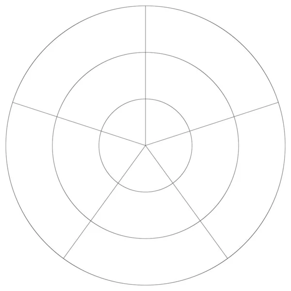 Polar Circular Grid Mesh Pie Chart Graph Element — стоковый вектор