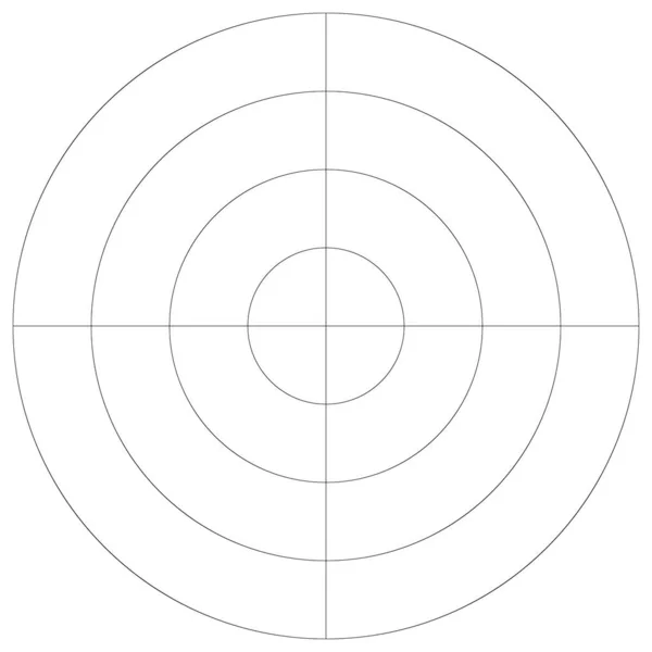 Polares Kreisförmiges Gitter Maschen Tortendiagramm Graphenelement — Stockvektor