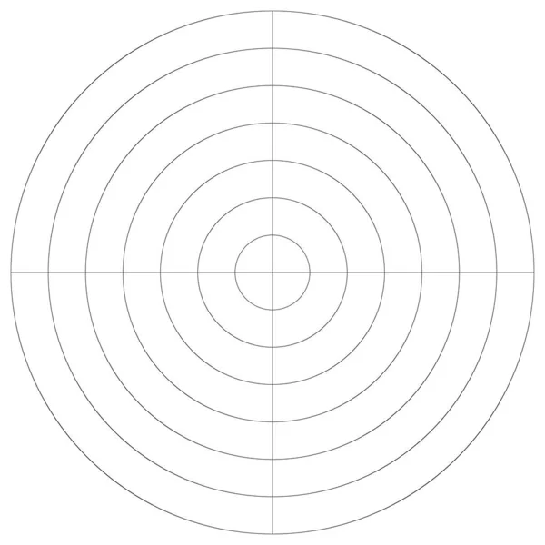 Polaarinen Pyöreä Verkko Verkko Piirakkakaavio Kaavioelementti — vektorikuva