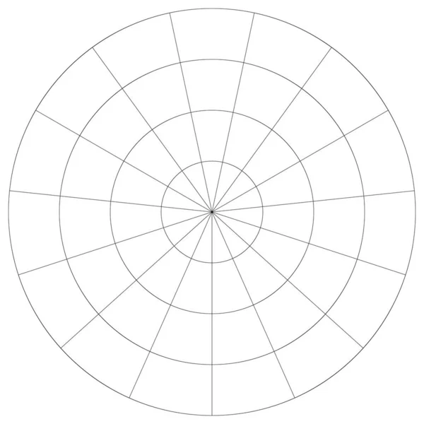 Polair Cirkelvormig Raster Gaas Taartdiagram Grafiek Element — Stockvector