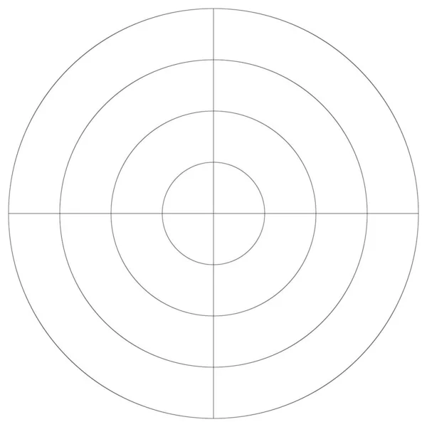 Polar Circular Grid Mesh Pie Chart Graph Element — Vector de stock