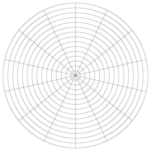 Polares Kreisförmiges Gitter Maschen Tortendiagramm Graphenelement — Stockvektor