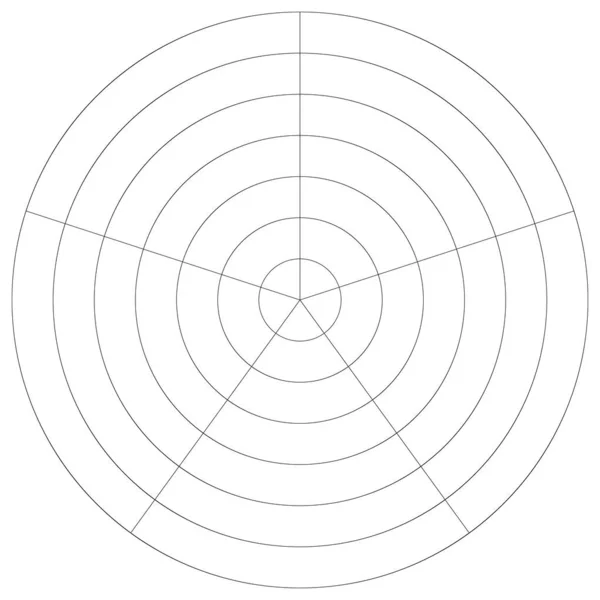 Polares Kreisförmiges Gitter Maschen Tortendiagramm Graphenelement — Stockvektor