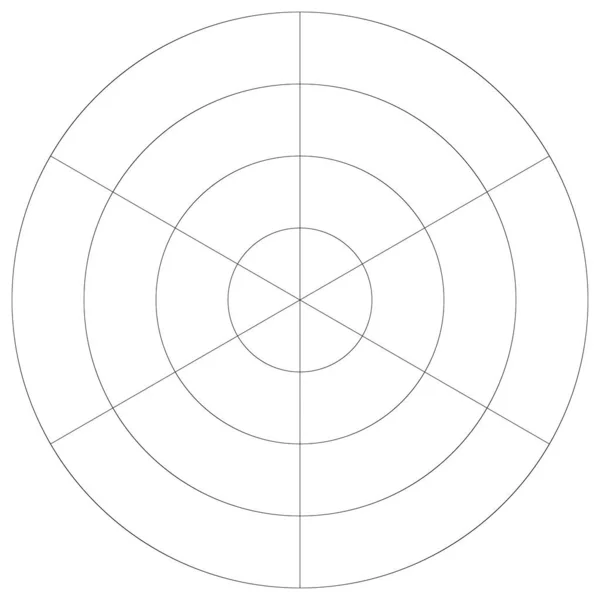 Полярная Круглая Сетка Сетка Пироговая Диаграмма Элемент Графа — стоковый вектор