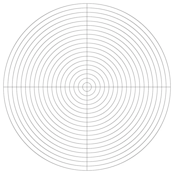 Polar Circular Grid Mesh Pie Chart Graph Element — 图库矢量图片