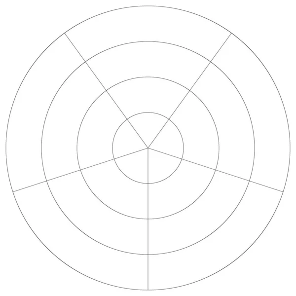 Polar Circular Grid Mesh Pie Chart Graph Element — Διανυσματικό Αρχείο