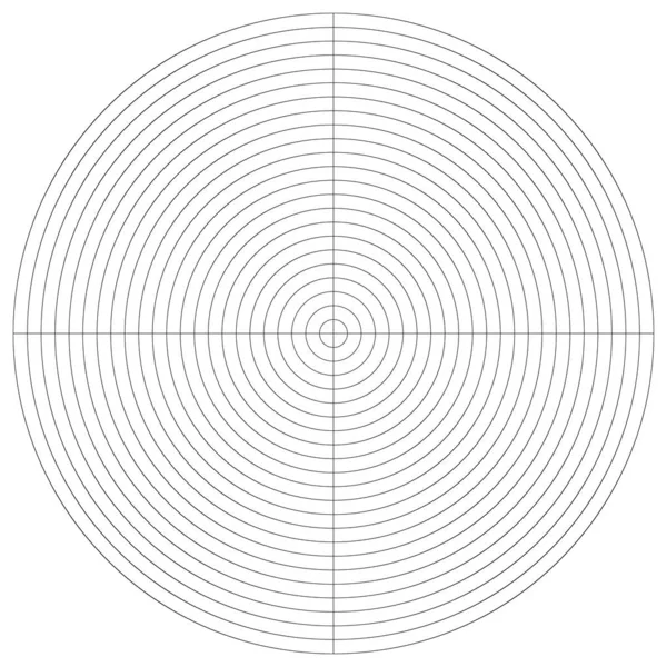 Kutup Dairesel Izgara Pasta Grafiği Grafik Ögesi — Stok Vektör