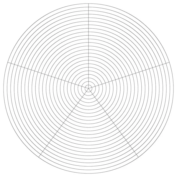 Polar Circular Grid Mesh Pie Chart Graph Element — Wektor stockowy