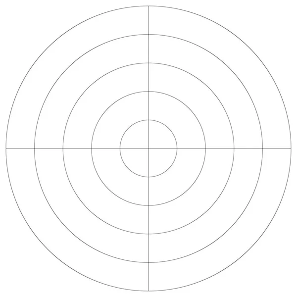 Polar Circular Grid Mesh Pie Chart Graph Element — Archivo Imágenes Vectoriales