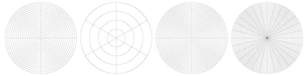 Polar Circular Grid Mesh Pie Chart Graph Element Stock Vector — Stockvektor