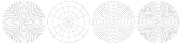 Polar Circular Grid Mesh Pie Chart Graph Element Stock Vector — Stock Vector