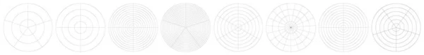 Polar Circular Grid Mesh Pie Chart Graph Element Stock Vector — Stok Vektör