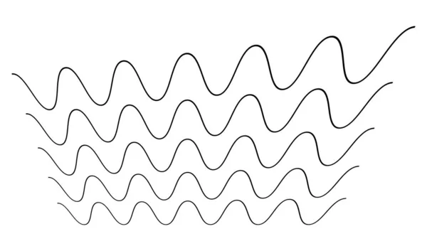 Волнистые Зигзагообразные Пересекающиеся Линии Размахивать Полосками Векторная Иллюстрация Клип Арт — стоковый вектор