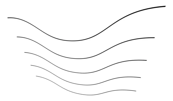 Wellenförmige Zickzackige Kreuz Und Quer Verlaufende Linien Schwingende Streifen Bestandsvektorillustration — Stockvektor