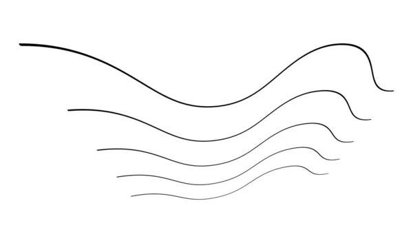 Волнистые Зигзагообразные Пересекающиеся Линии Размахивать Полосками Векторная Иллюстрация Клип Арт — стоковый вектор