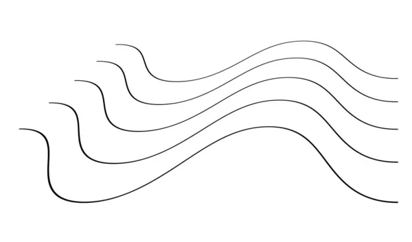 Wellenförmige Zickzackige Kreuz Und Quer Verlaufende Linien Schwingende Streifen Bestandsvektorillustration — Stockvektor