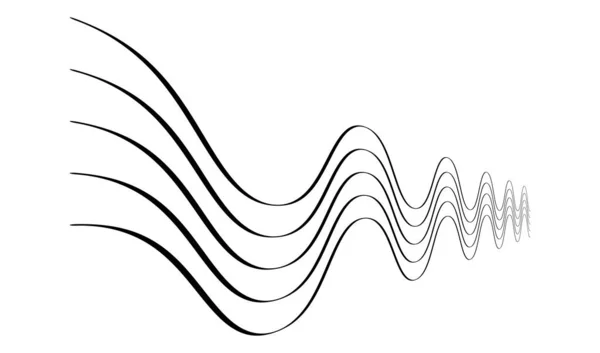 Wellenförmige Zickzackige Kreuz Und Quer Verlaufende Linien Schwingende Streifen Bestandsvektorillustration — Stockvektor
