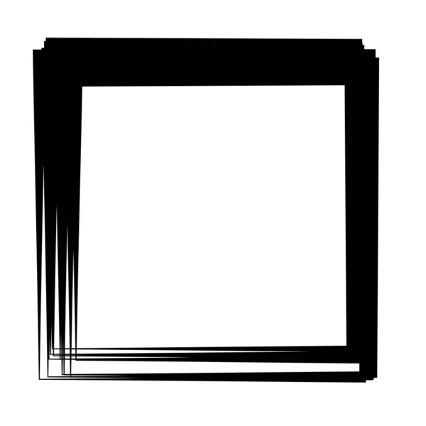 Random Square Contour Frame Border Element — Wektor stockowy