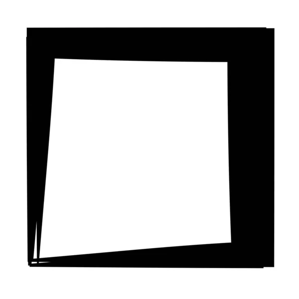 Random Square Contour Frame Border Element — Stok Vektör