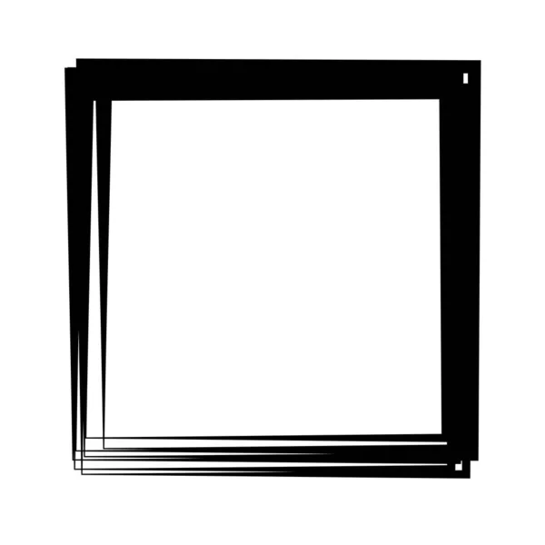 Random Square Contour Frame Border Element — Vector de stock