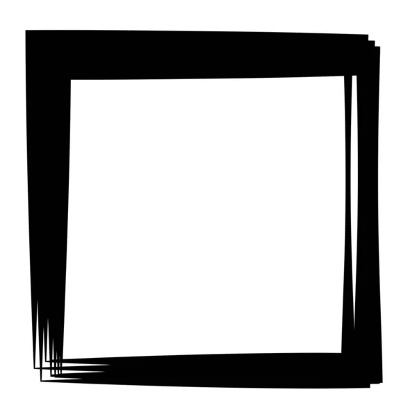 Random Square Contour Frame Border Element — Stock vektor