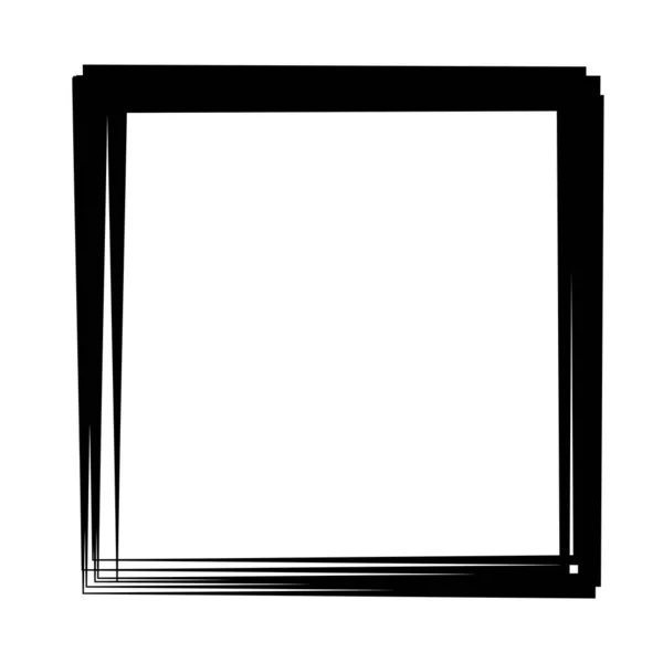 Random Square Contour Frame Border Element — Stock vektor