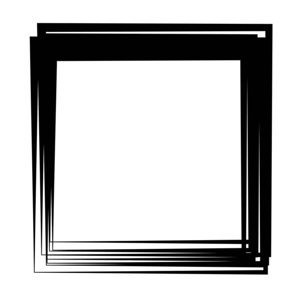 Random Square Contour Frame Border Element — 스톡 벡터