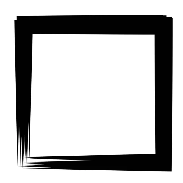 Random Square Contour Frame Border Element — Stock Vector