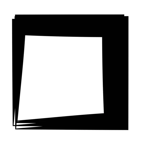 Random Square Contour Frame Border Element — Stok Vektör