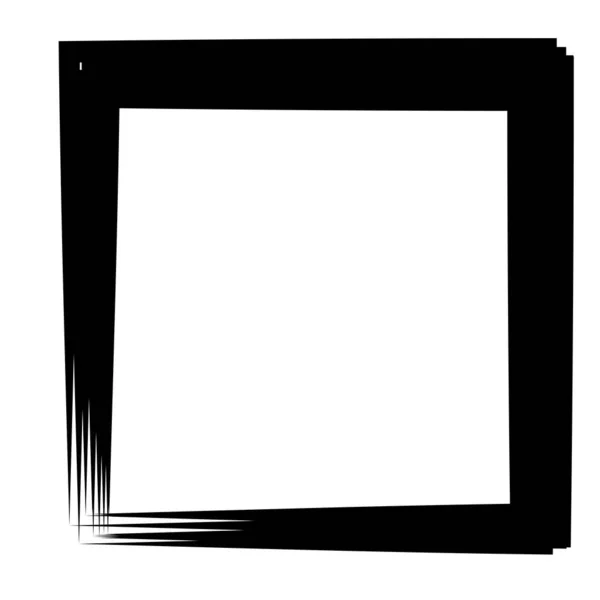 Random Square Contour Frame Border Element — 스톡 벡터