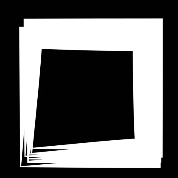 Random Square Contour Frame Border Element — Stockvektor