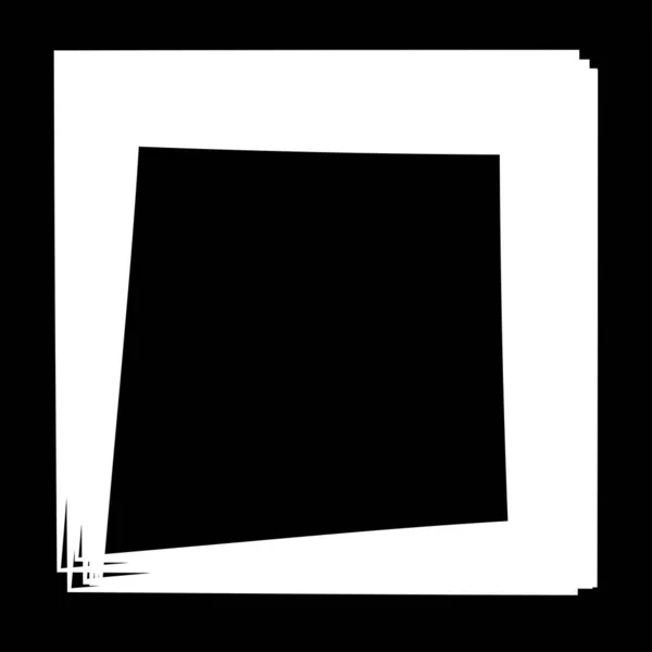 Τυχαίο Τετράγωνο Πλαίσιο Περιγράμματος Στοιχείο Περιγράμματος — Διανυσματικό Αρχείο