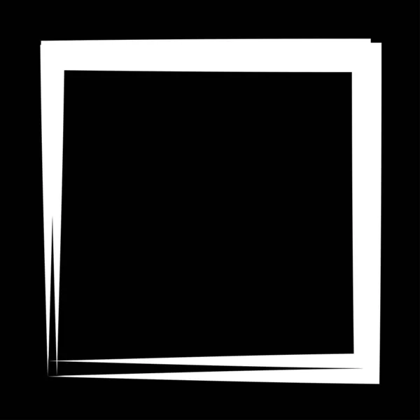 Random Square Contour Frame Border Element — Stock Vector