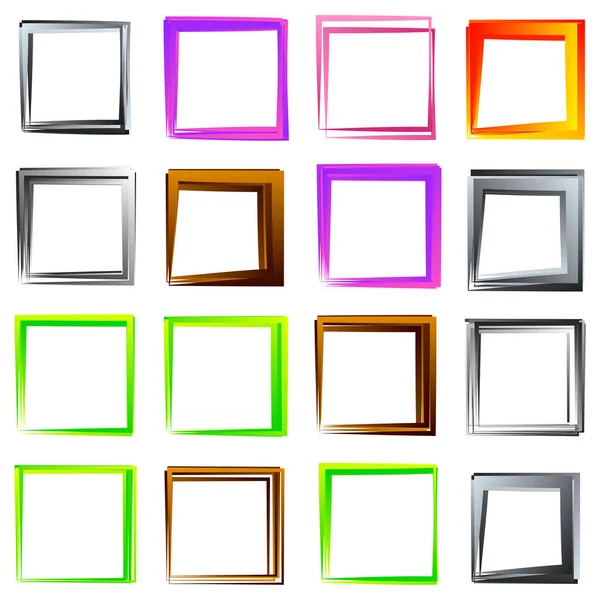 Random Square Contour Frame Border Element — Stockvector