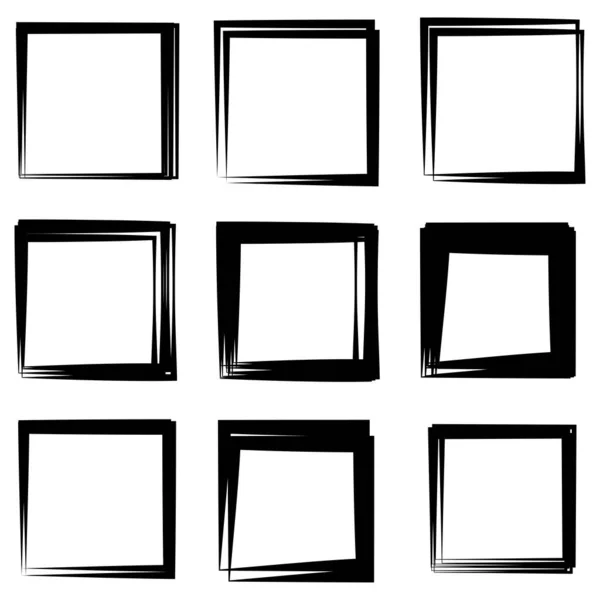 Random Square Contour Frame Border Element — Stockový vektor