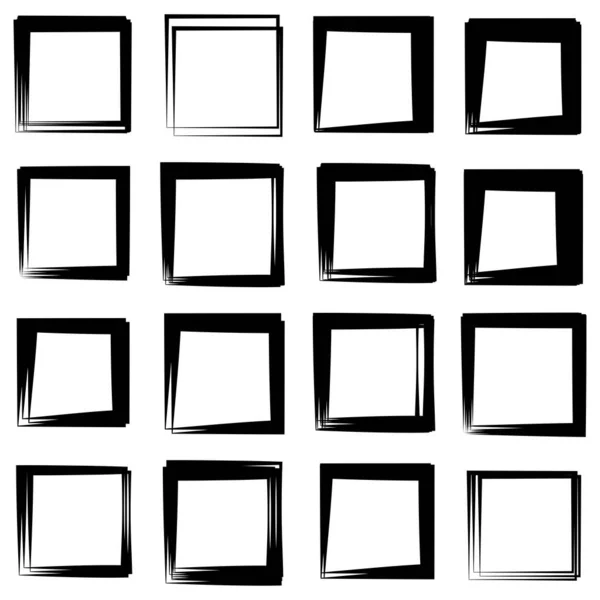 Random Square Contour Frame Border Element — Image vectorielle