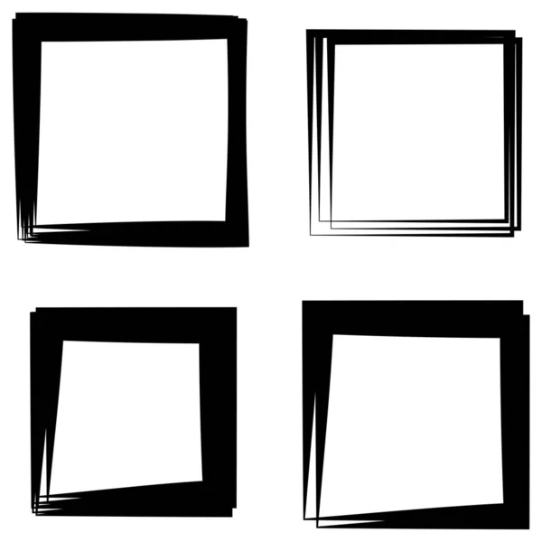 Random Square Contour Frame Border Element — Image vectorielle