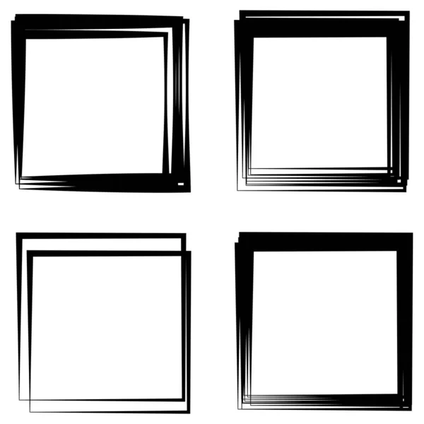 Random Square Contour Frame Border Element — Stockvector