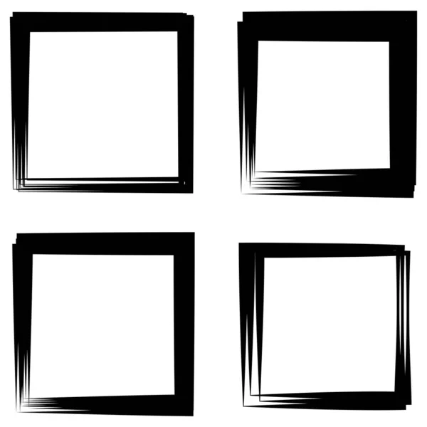 Random Square Contour Frame Border Element — Stockvector