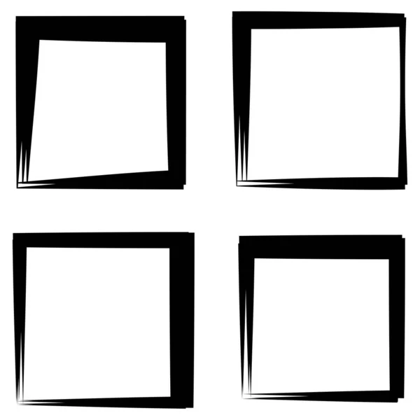 Random Square Contour Frame Border Element — Image vectorielle