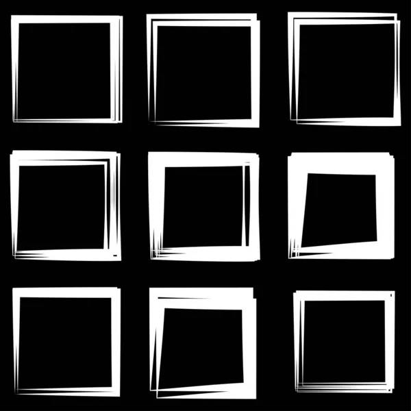 Random Square Contour Frame Border Element — Image vectorielle