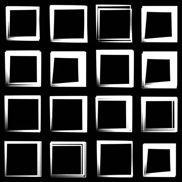 Random Square Contour Frame Border Element — Stock vektor