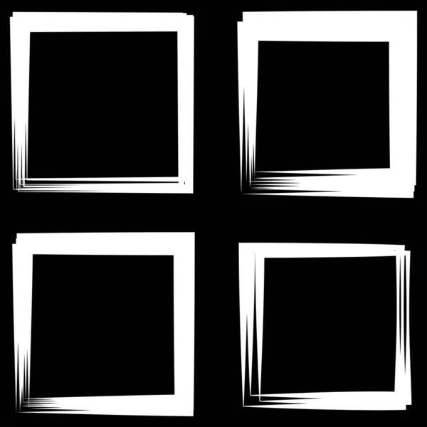 Random Square Contour Frame Border Element — 스톡 벡터