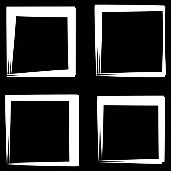Random Square Contour Frame Border Element — стоковый вектор