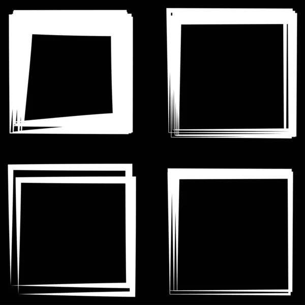 Random Square Contour Frame Border Element — ストックベクタ